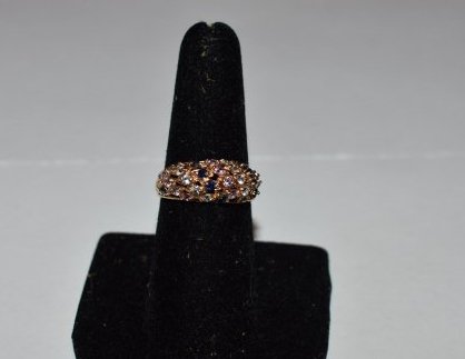 10K Yellow Gold Diamond and Sapphire Ring: 10K Yellow Gold, Diamond and Sapphire Ring, size 8, 3.1 grams