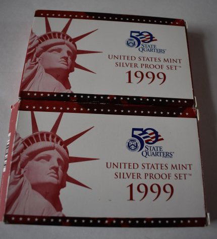 Lot of 2 1999 United States Mint Silver Proof Sets (1 of 3)