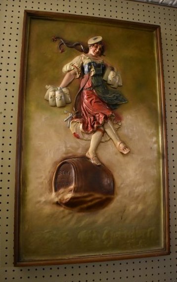 Blatz Old Heidelberg Beer Chalkware Advertisment Sign (1 of 4)