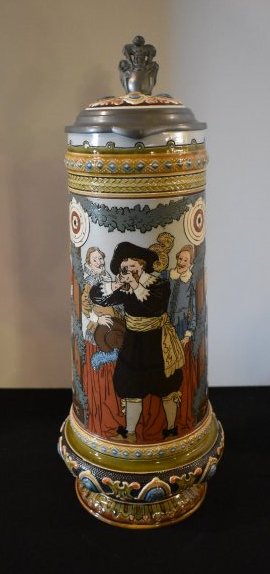 Mettlach 2482 Etched Target Beer Stein (1 of 8)