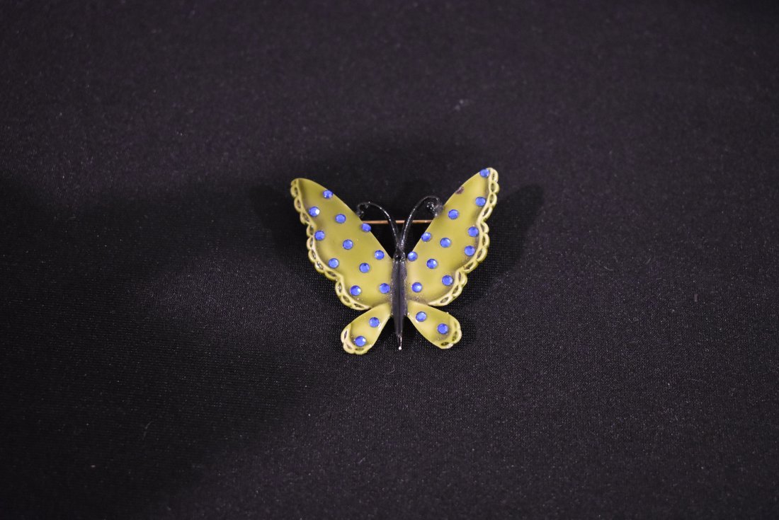 Vintage HAR Signed Butterfly Rhinestone Brooch (1 of 4)