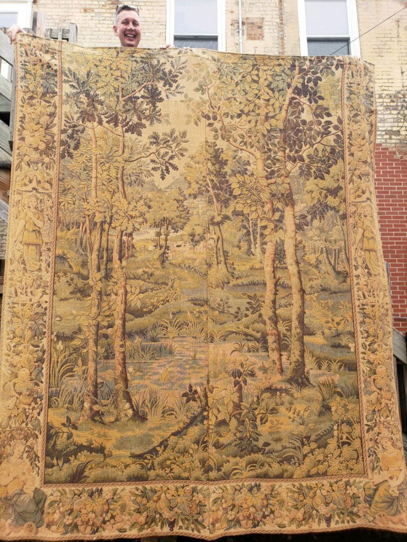 Large Antique French Tapestry (1 of 5)