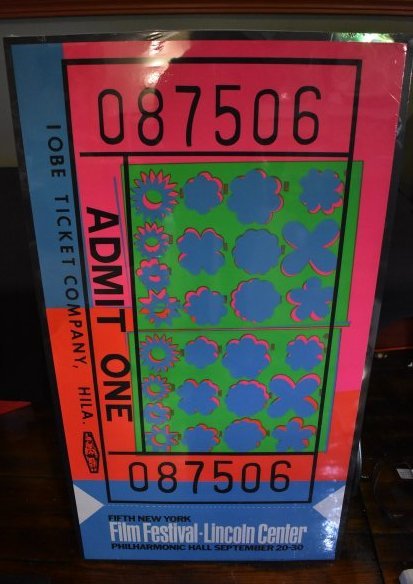 Andy Warhol 1967 New York Film Festival Ticket Print (1 of 7)