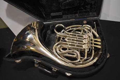 Vintage Holton Double French Horn H179: Vintage Holton French Horn H179, with mouthpiece and case.