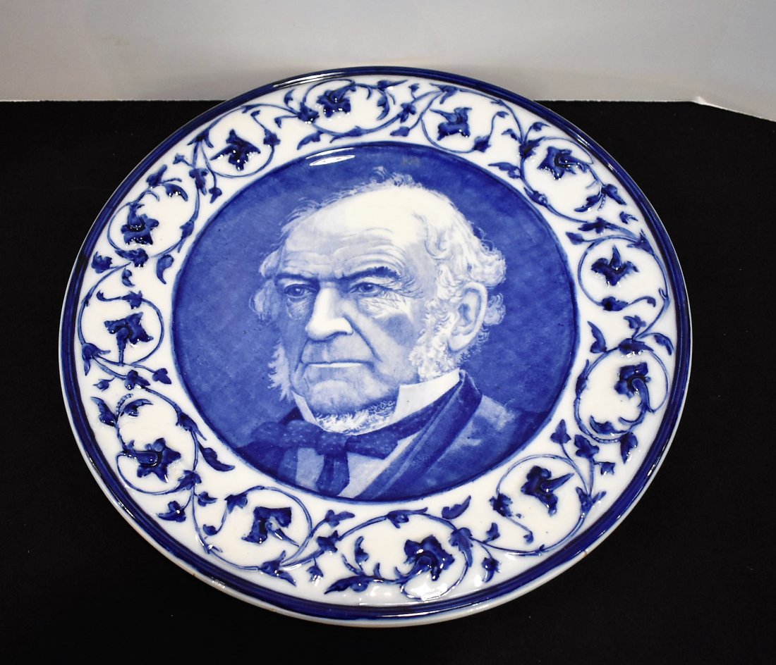 RARE Middlepoint Pottery Richard Wagner Plate Platter: RARE Middlepoint Pottery Flow Blue Richard Wagner Platter, measures 14" in diameter.