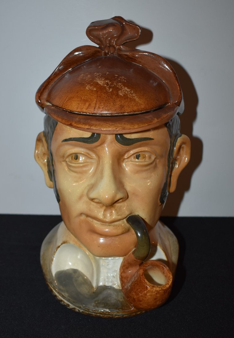 Vintage Sherlock Holmes Humidor Tobacco Jar: Vintage Sherlock Holmes Humidor/Tobacco Jar, measures 10", unmarked.