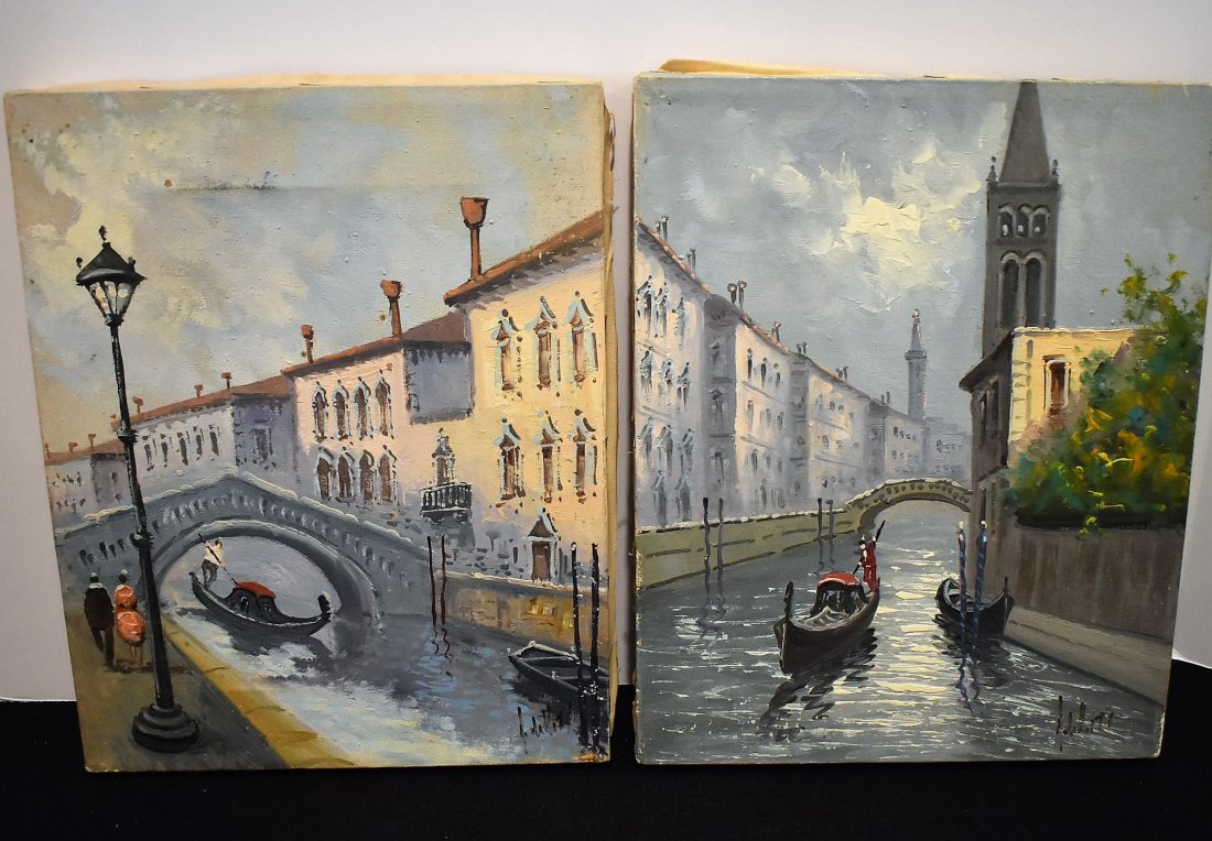 Group of 2 Antonio De Vity Oil on Canvas: Pair of Antonio DeVity Oil on Canvas, measure 8" x 10"