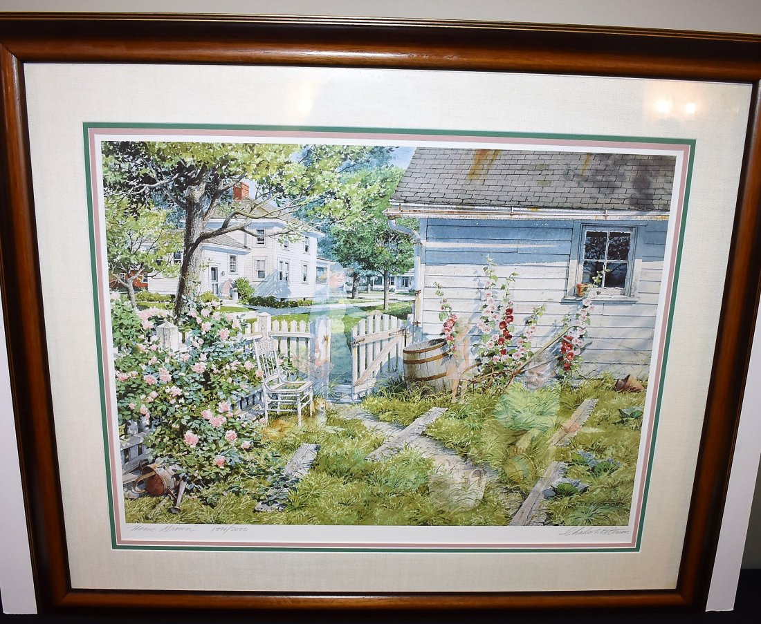 Charles L. Peterson Signed Lithograph "Home Grown": "Home Grown" Charles L. Peterson Signed & Numbered Lithograph, numbered 1776/2000. 36" X 31" framed.