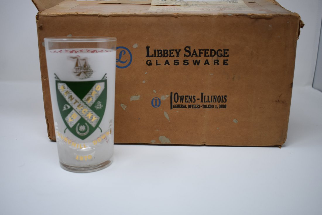 6 Libby 1970 Kentucky Derby Glasses NEW IN BOX: A Set of 6 1970 Kentucky Derby Libby Glasses in original box.