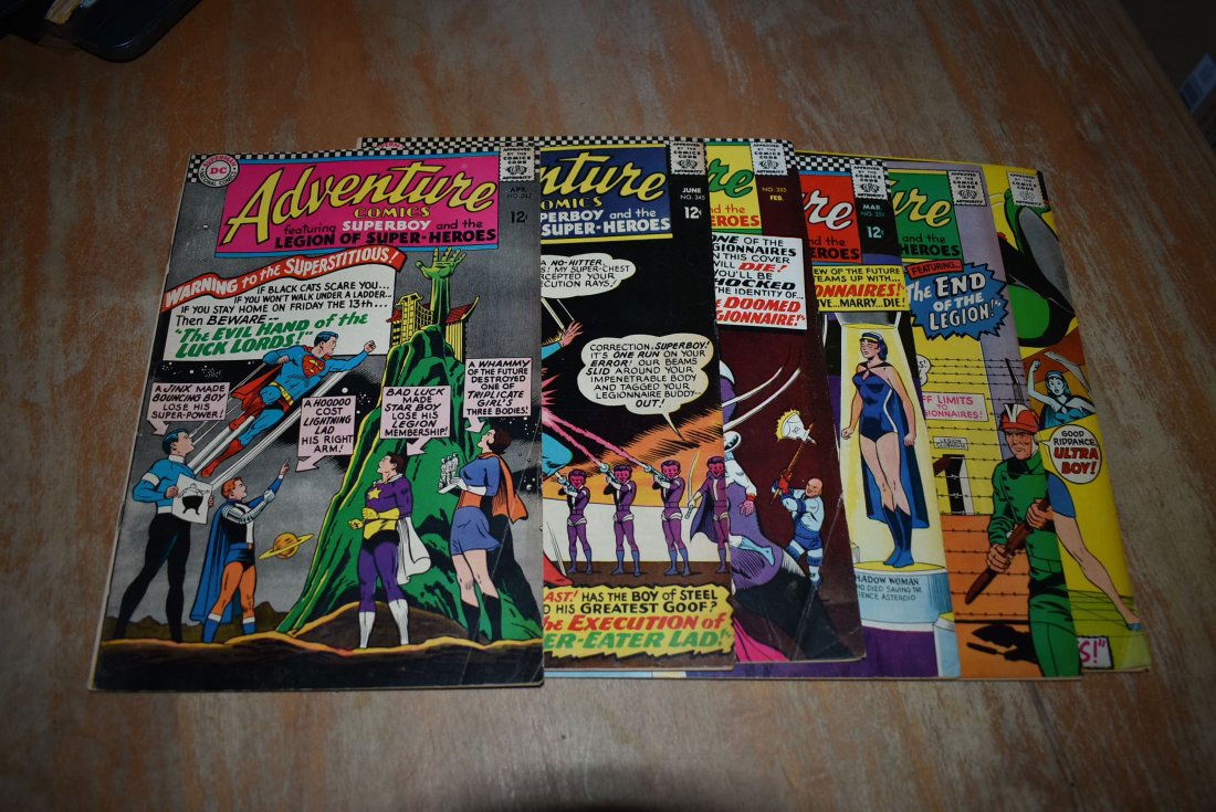 Adventure Comics #343 345 353 354 359 368 Comic Books (1 of 6)
