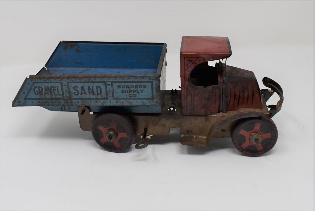 Vintage Marx Tin Builders Supply Gravel Truck (1 of 4)