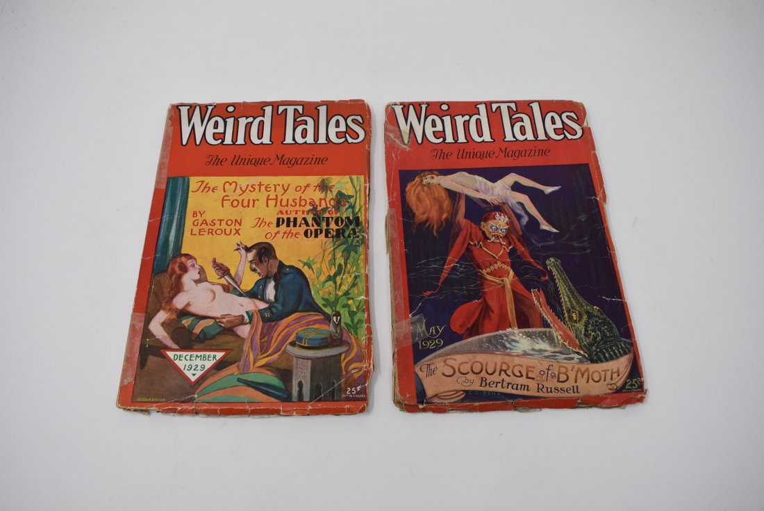 Lot of 2 1929 Weird Tales Pulp Magazines (1 of 2)