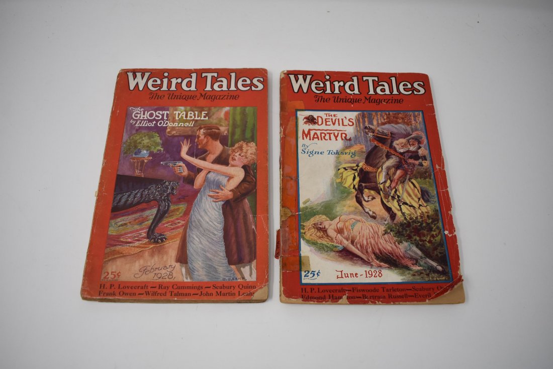 Lot of 2 1928 Weird Tales Pulp Magazines (1 of 2)