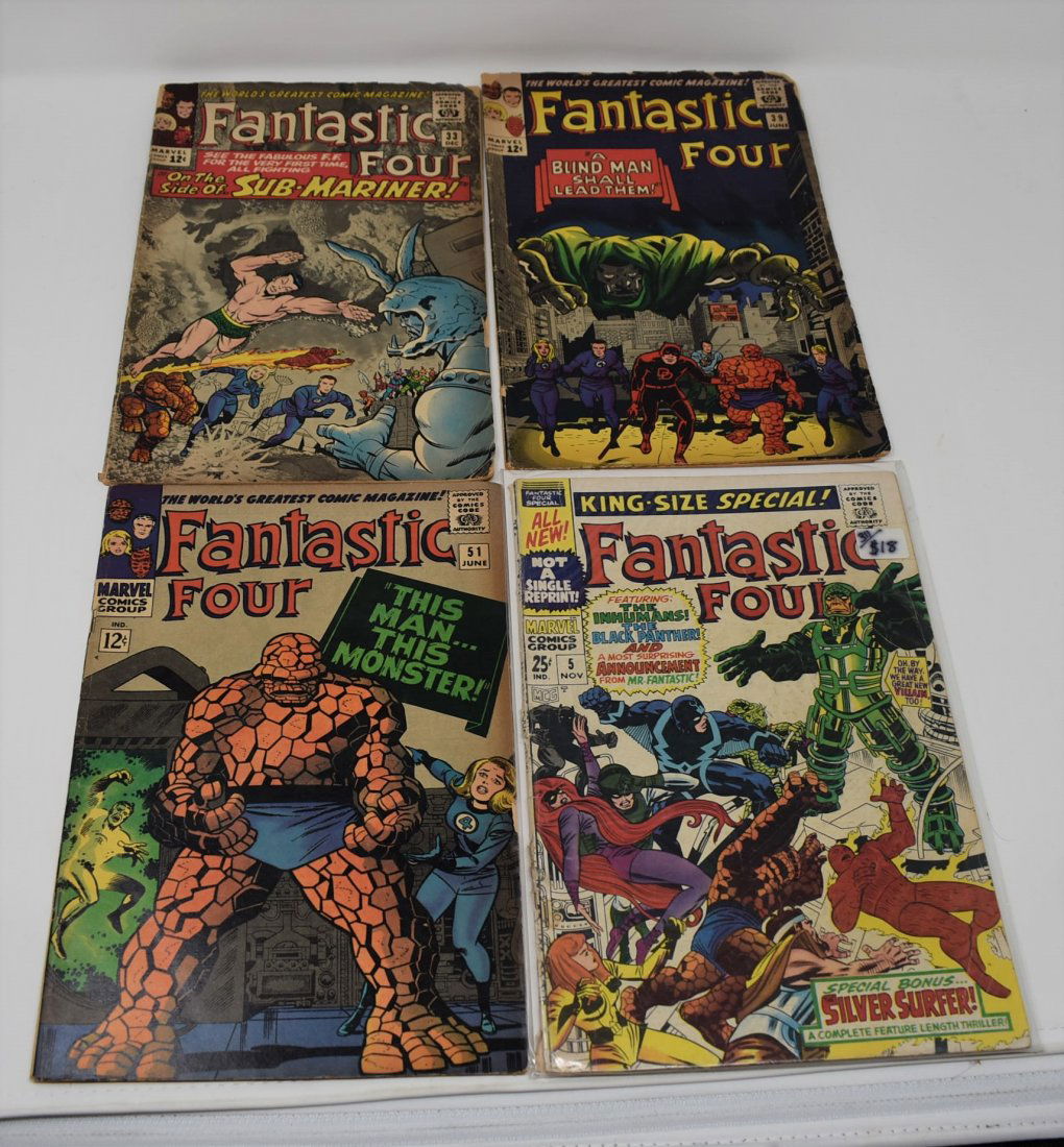 Fantastic Four #33, #39, #51 & King Size #5 (1 of 2)