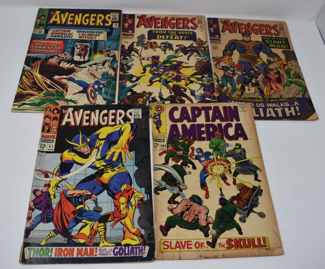 Avengers 18, 24 Goliath, 28, 51 & Captain America 104 (1 of 2)
