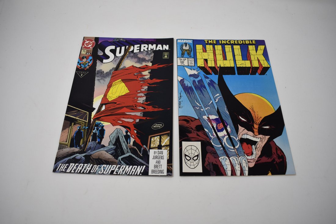 Marvel 340 Incredible Hulk Feb 1988 & DC Superman 75 (1 of 3)