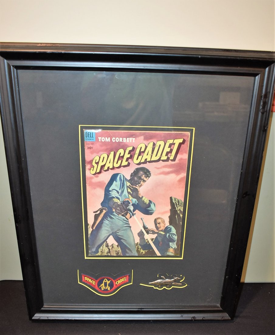 Tom Corbett Space Cadet #7, patch & Plane Badge matted (1 of 2)