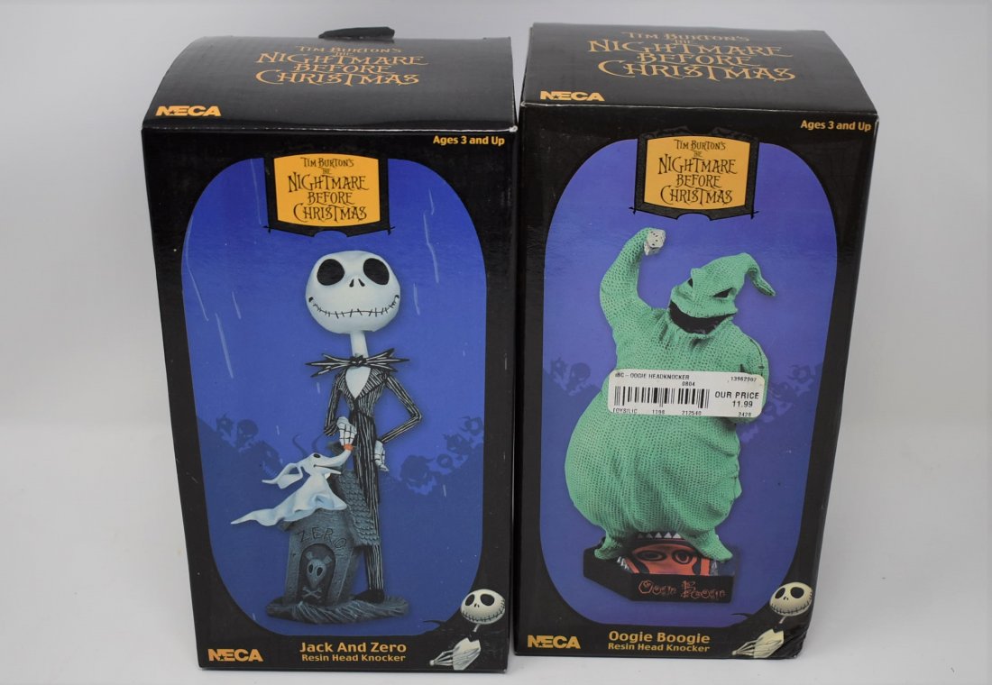 2 Nightmare Before Christmas Head Knockers NEW IN BOX (1 of 2)