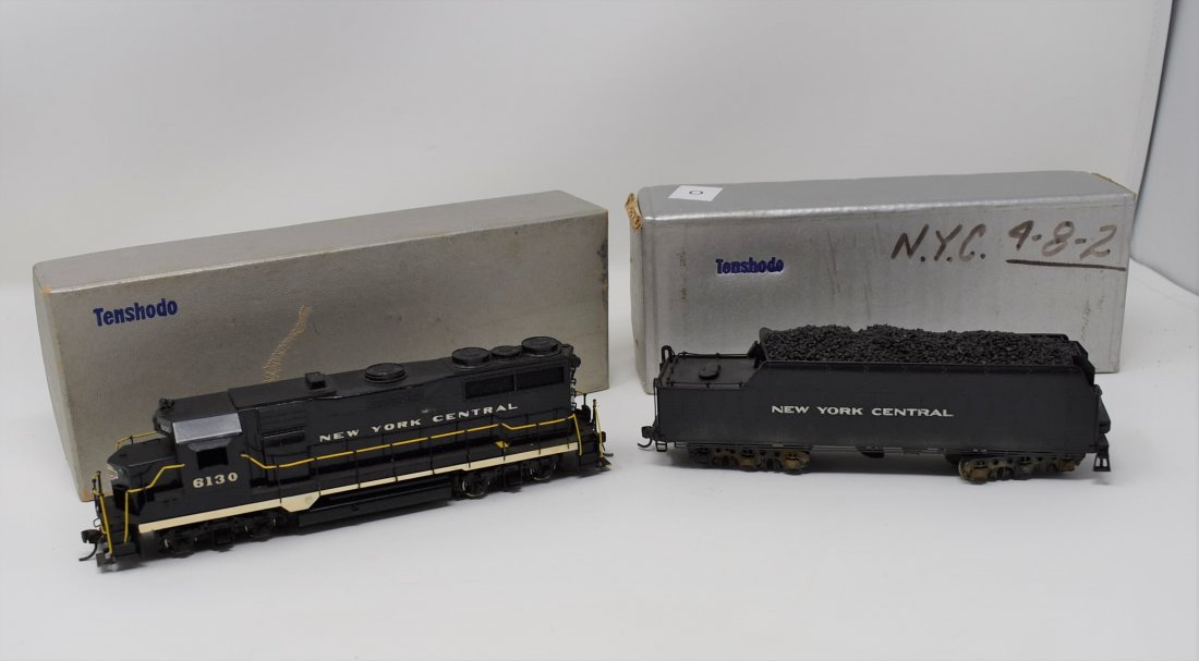 Tenshodo NYC Engine & Coal Car: Tenshodo New York Central 6130 Engine and Coal Car, painted brass