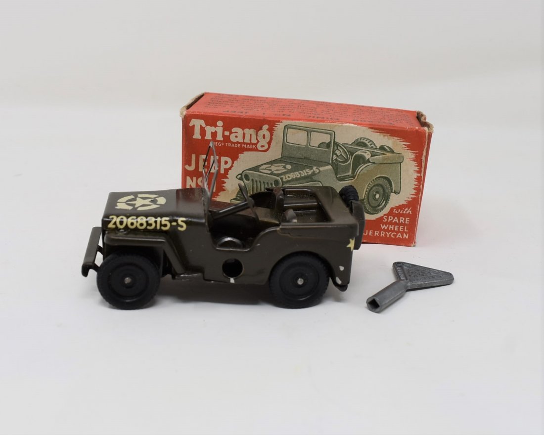 Tri-ang Minic Willy's Jeep #1 w/ Box Clockwork wind-up (1 of 3)