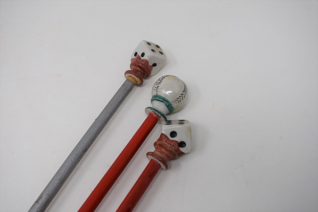 Lot of 3 Vintage Carnival Canes: Group of 3 Carnival Canes