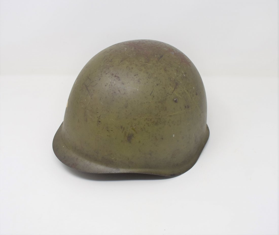 WWII Field Helmet with Liner: WWII Field Helmet with Liner