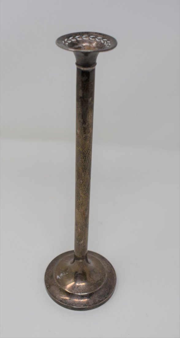 Bailey Banks & Biddle Sterling Silver Trumpet Vase: Great Bailey Banks & Biddle Sterling Silver Trumpet Vase - has a base ding and a slightly bent top - neither is terribly off-putting - also has engraving on it - please see photos