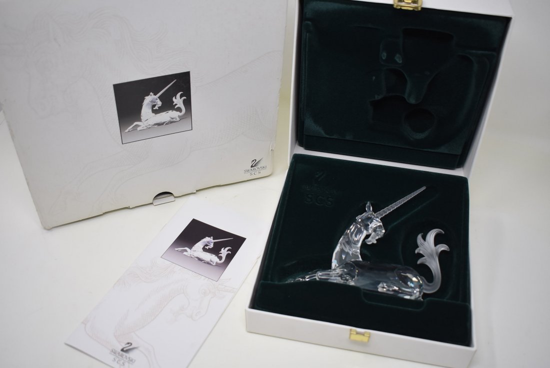 Swarovski Crystal SCS 1996 The Unicorn: 1996 Swarovski Crystal "Fabulous Creatures" The Unicorn, comes new in original boxes with certificate