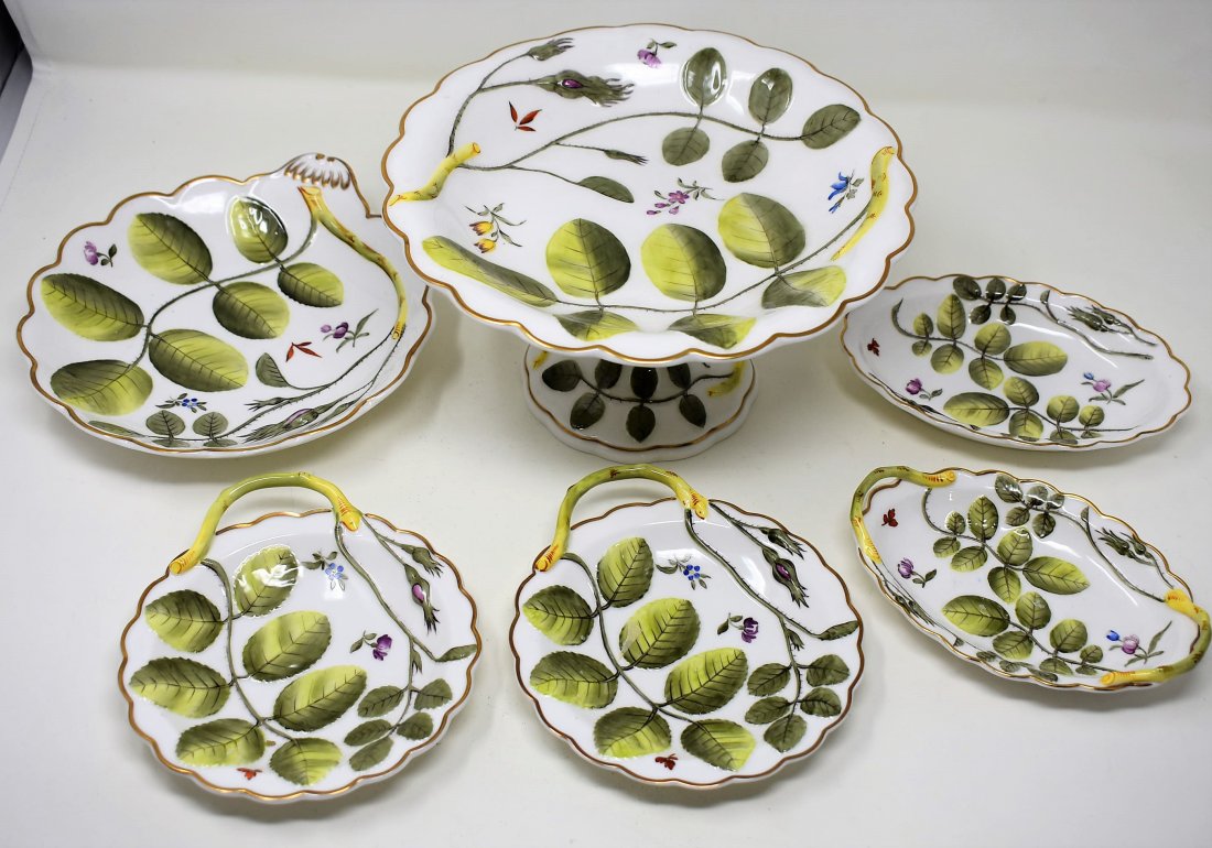Group of Royal Worcester Blind Earl China: Group of Royal Worcester Blind Earl China Pieces, 6 pieces including rare