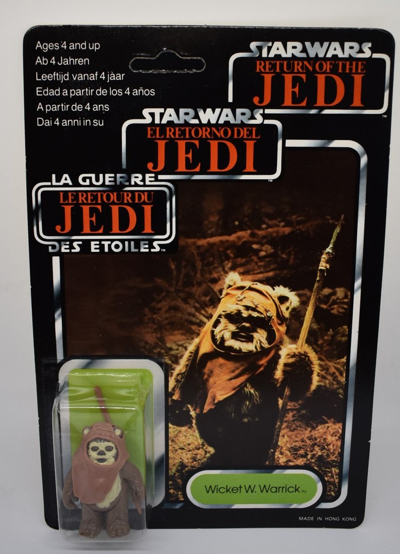 Star Wars Tri-Logo ROTJ Jedi Wicket EWOK NEW MOC: Star Wars Tri-Logo ROTJ Jedi Wicket W. Warrick EWOK NEW MOC - card is in great condition, bubble is dented - please see the pictures