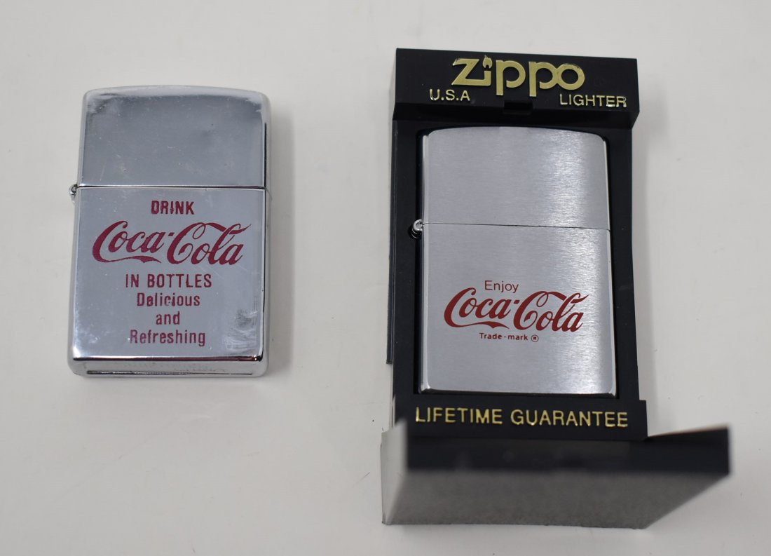 Pair of Coca-Cola Lighters Zippo (1 of 2)