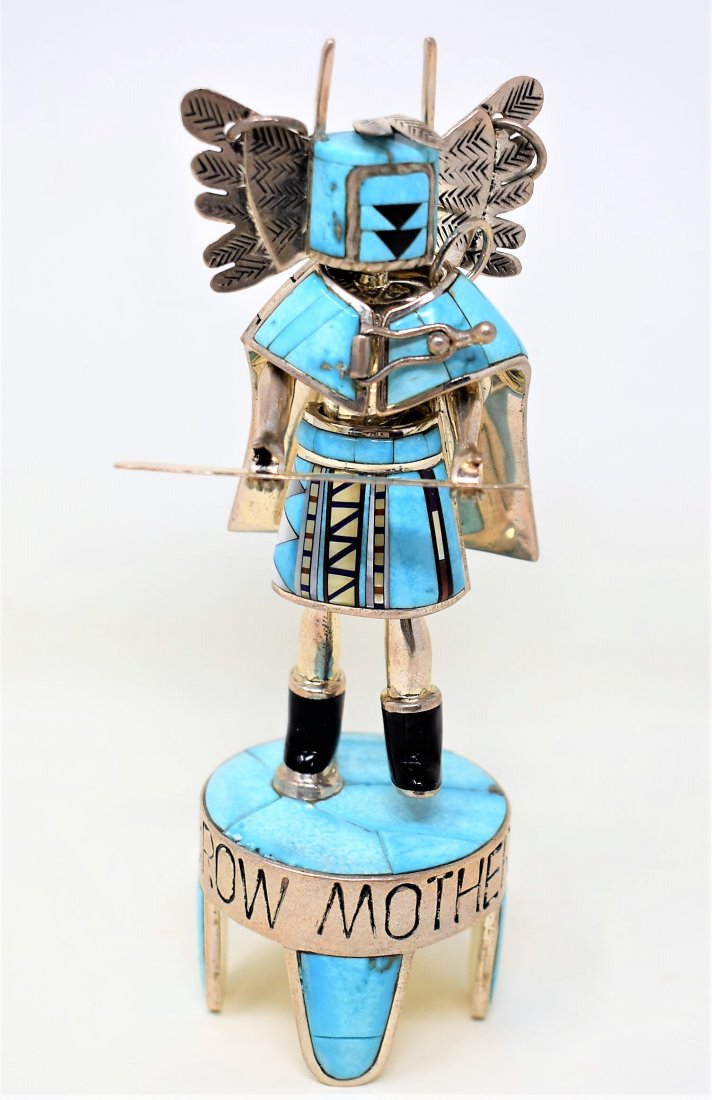 David Freeland Jr. Navajo Sterling Kachina Figure Crow (1 of 3)