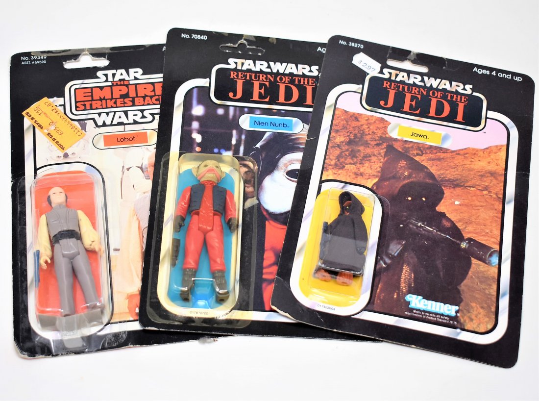 Star Wars New on Card lot of 3 Jawa Lobot Nien Nunb (1 of 6)