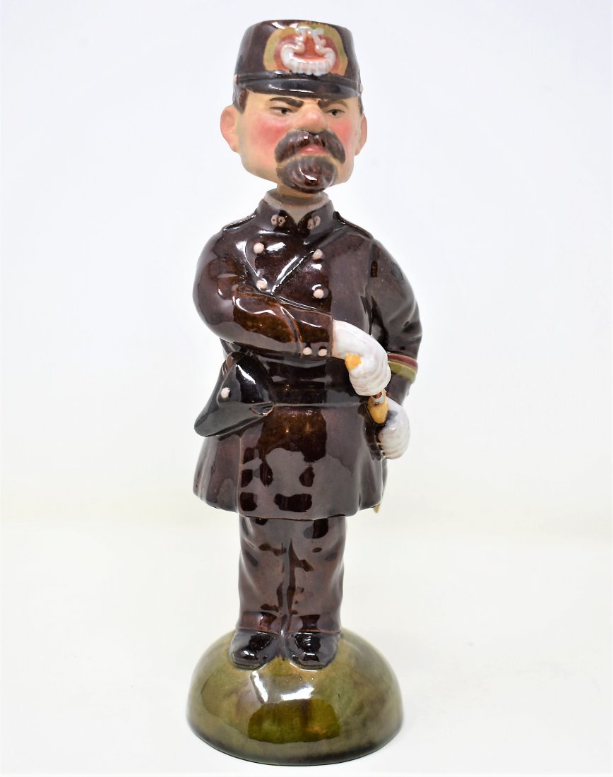 Bordallo Pinheiro Arte Bordallo Bobble Head Nodder: Bordallo Pinheiro Arte Bordallo Bobble Head Nodder of a Civil Policeman - Ceramic Majolica Panted from Portugal - Made By Bordallo Pinheiro which is a high end Pottery figurine and Dish Manufacturer i