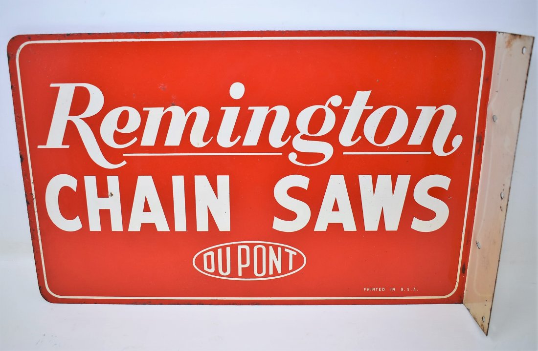 Vintage Remington Chainsaws 2-Sided Flange Sign (1 of 2)