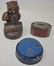 Lot of 3 Vintage Metal Banks Montgomery Wards Owl Etc.