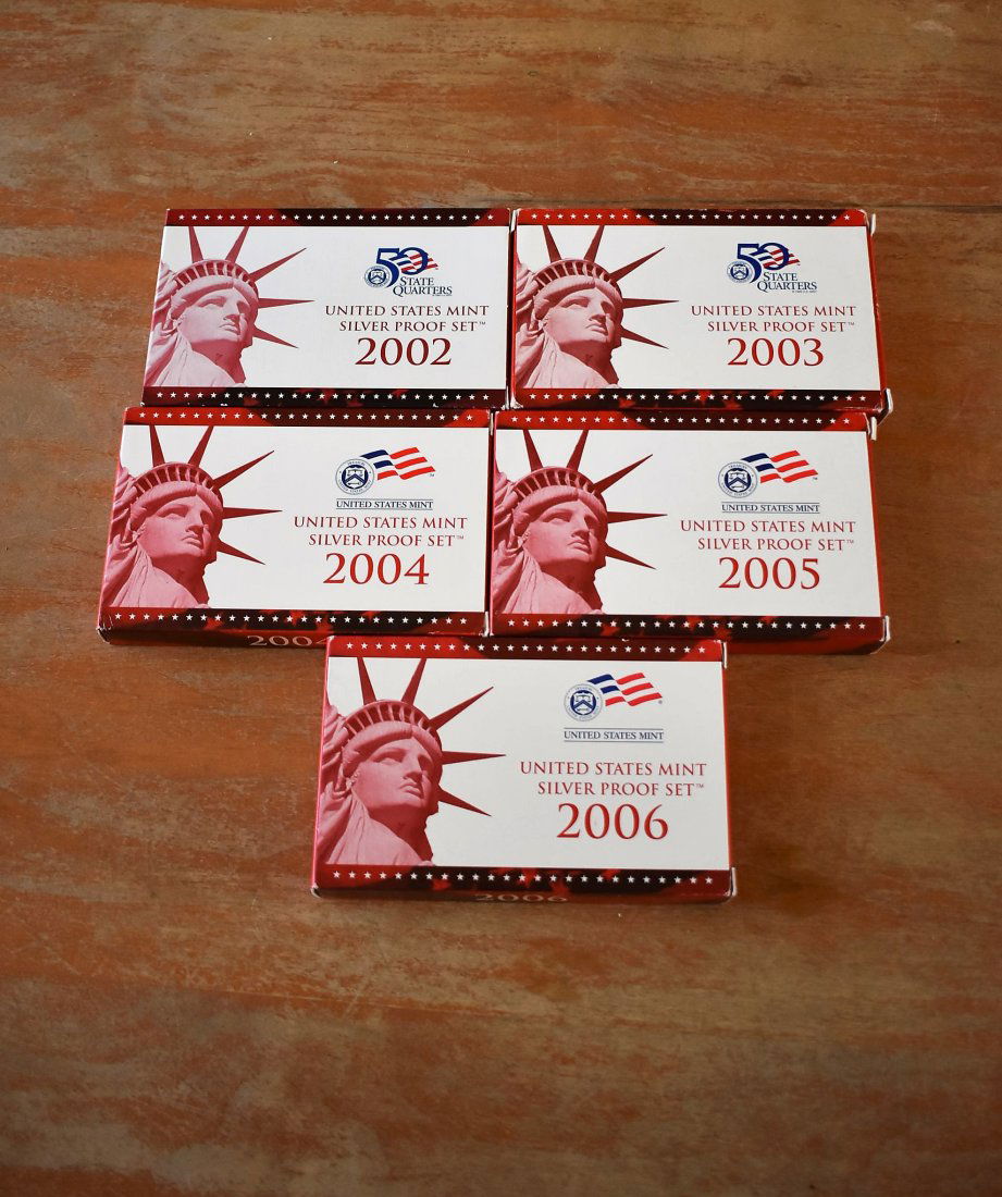 2002-2006 Silver Proof Sets (5) (1 of 2)