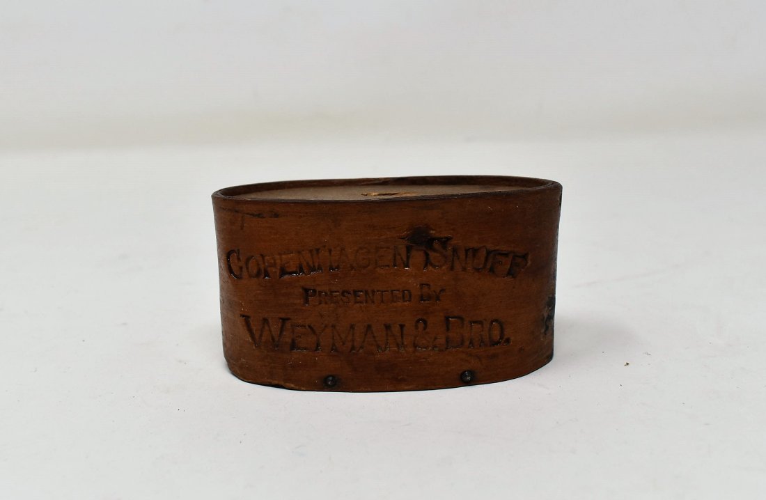 Early Copenhagen Snuff Wood Box Weyman & Bro. (1 of 4)