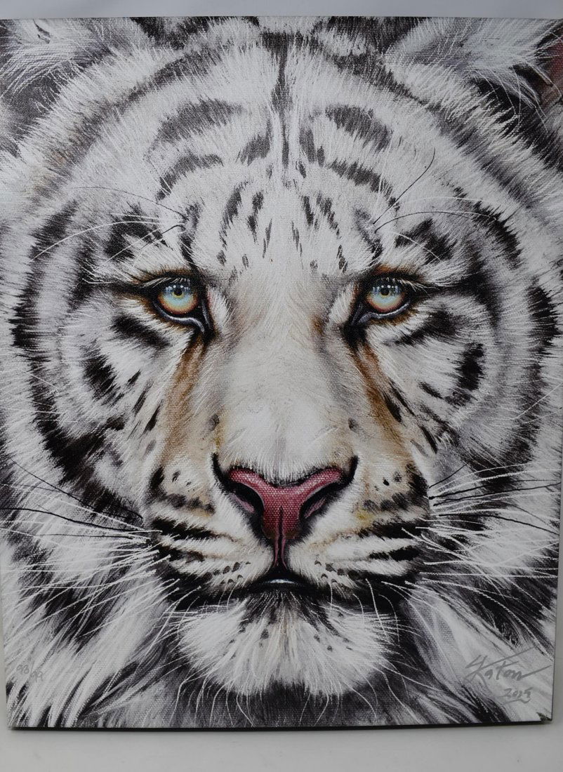 Martin Katon White Tiger Giclee on Canvas Signed (1 of 4)