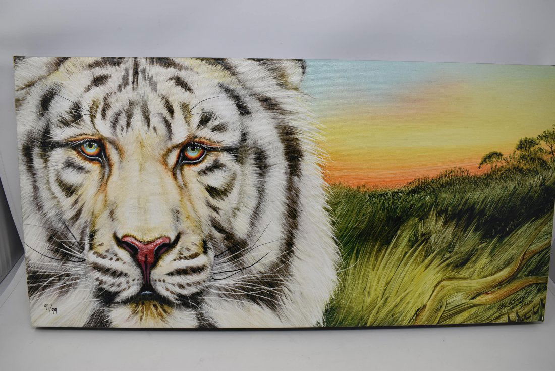 Martin Katon White Tiger Giclee on Canvas Signed (1 of 4)