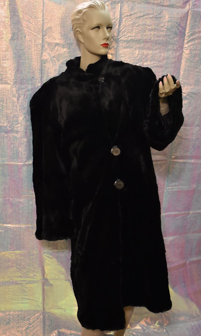 Sheared Beaver Full Length Fur Coat (1 of 4)