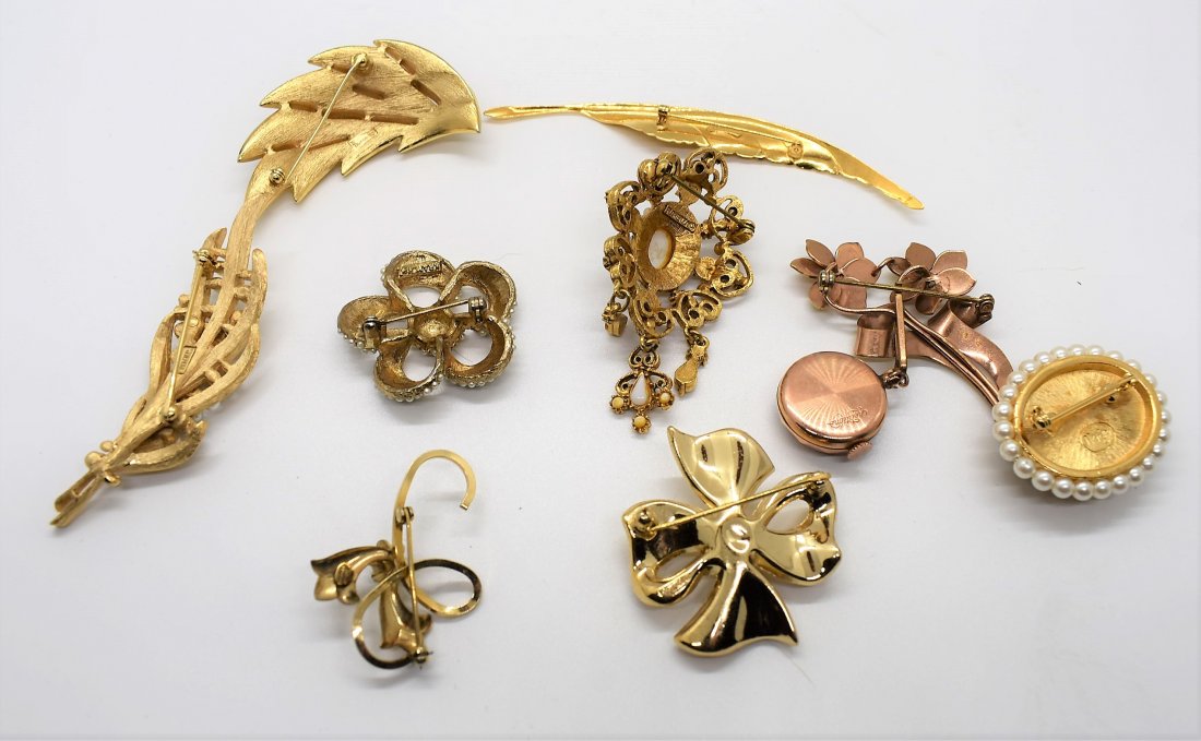 Group of 9 Signed Brooches Pins (1 of 2)