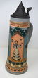 2 L Inlay Pottery Sports Beer Stein - 2