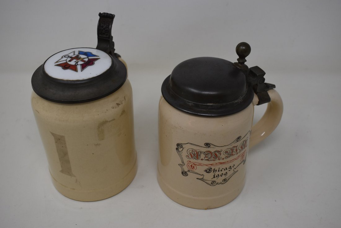 Pair of Vintage 1/2 Liter Beer Steins (1 of 6)