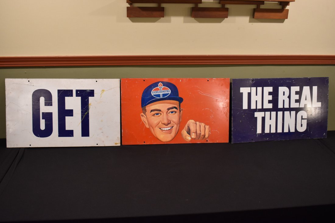 Large Standard Oil "get the real thing" Tin Metal Sign (1 of 9)