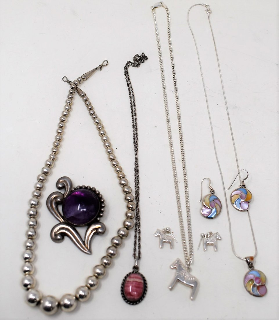 Sterling Silver Jewelry Necklaces, Earrings, Brooch pin (1 of 3)