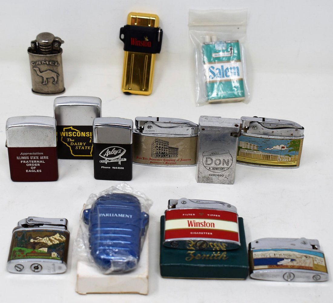 lot of 13 Advertising Lighters (1 of 1)