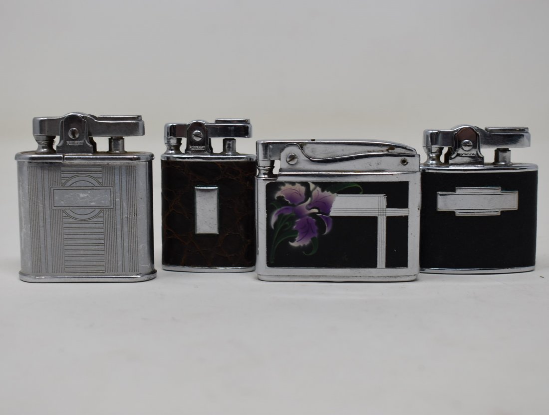 Lot of 4 Art Deco Style Ronson Cigarette Lighters (1 of 1)