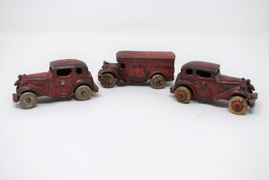 lot 3 Cast Iron Arcade Hubley A C Williams Cars Trucks (1 of 4)