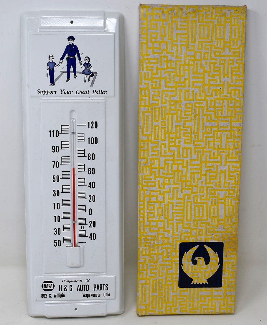 Napa Auto Parts Advertising Thermometer Support Police (1 of 5)